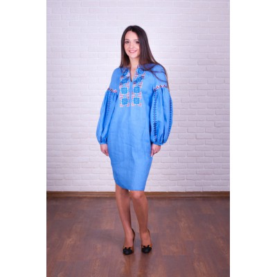 Embroidered dress "Rainbow"
